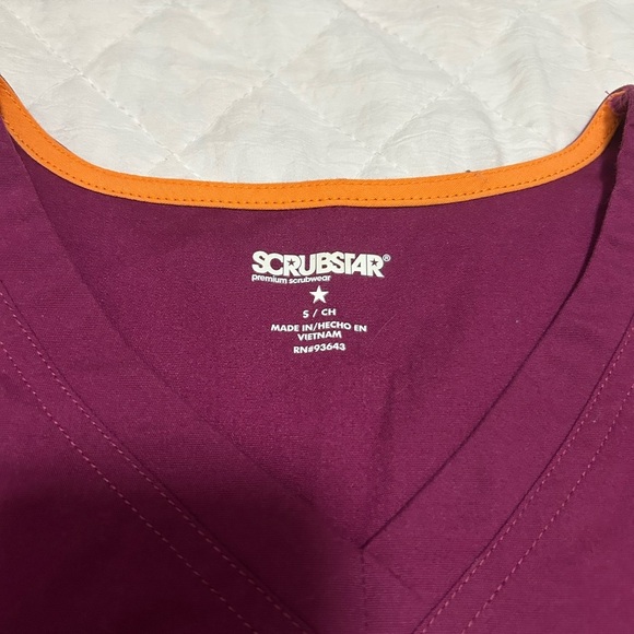 Scrubstar Women's Short Sleeve Top in Deep purple - Picture 2 of 9